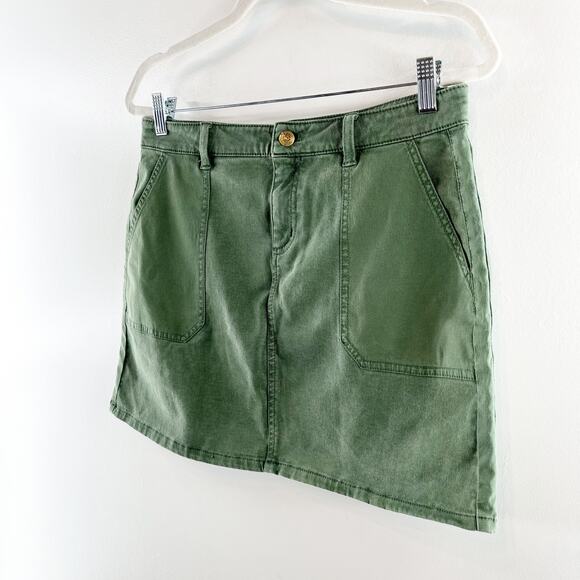 Vineyard Vines Cotton Denim Mini Skirt Green 10 - Picture 5 of 6